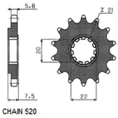 Sunstar 312-12 Kettingwiel
