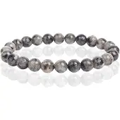 Memphis Natuursteen Armband met 8mm Kralen - Labradorite