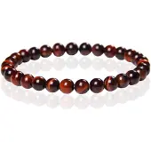Memphis 6mm Natuursteen Armband - Red Tiger Eye