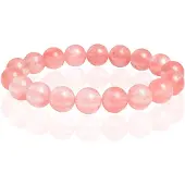 Memphis Natuursteen Armband 10mm - Watermelon Crystal