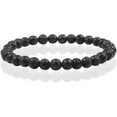 Memphis 6mm Natuursteen Armband - Lava