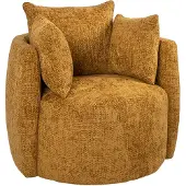 Bronx71 Stoel babykamer Ruby chenille stof okergeel.