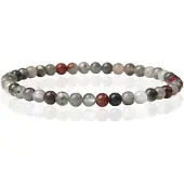 Memphis Natuursteen Armband - 4mm Bloodstone - 19cm