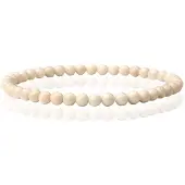 Memphis Natuursteen Armband - 4mm Fossil - 19cm