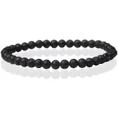 Memphis Natuursteen Armband - 4mm Lava