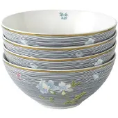 Laura Ashley Giftset 4 Kommen 16 cm Midnight Pinstripe