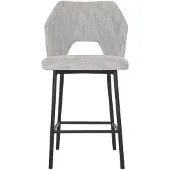 MUST Living Bloom barkruk polyester polaris lichtgrijs 54x57x100cm