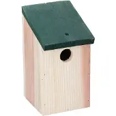 24hShop Nestkast - Vogelhuisje - 12 x 14 x 22 CM - Bevestigen aan Boom of Wand - Hout