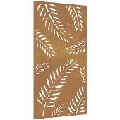 vidaXL Wanddecoratie tuin bladontwerp 105x55 cm cortenstaal