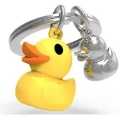 Metalmorphose sleutelhanger Fashion duck - Zilver / 2.2 x 2.2 x 1.3 cm / Metaal