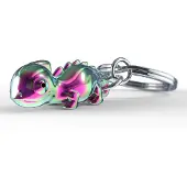 Metalmorphose sleutelhanger Chameleon PVD coating - Metallic titanium / Metaal