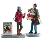 Lemax Kerstfiguur Shopping teamwork