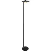 Steinhauer Vloerlamp Zenith LED 1477ZW zwart, hoogte 185 cm, kunststof en metaalmateriaal, kantelbaar, Exclusive
