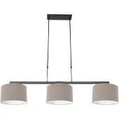 Steinhauer Stang LED Hanglamp | 3x E27 40W | Dimbaar | Grijs/Zwart
