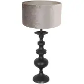 Steinhauer Klassieke schemerlamp Lyons C met taupe velours kap