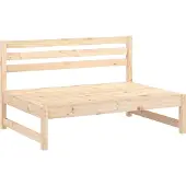 vidaXL Tuinmiddenbank 120x80 cm massief grenenhout wit