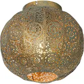 QAZQA Oosterse plafondlamp goud met groen 28,5 cm - Baloo