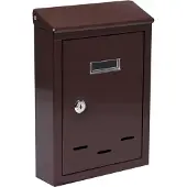 VOREL Brievenbus met 2 sleutels - Bruin - 285x200x60 mm