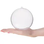 Springos Hobby/DIY Kerstbal 1 Stuk 11 cm Transparant