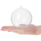 Springos Hobby/DIY Kerstbal 1 Stuk 10 cm Transparant