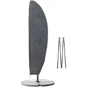 Nature - Tuinmeubelhoes - Beschermhoes voor parasol - H260 x Ø54-Ø32 / Ø33-Ø20cm - met koord en ritssluiting