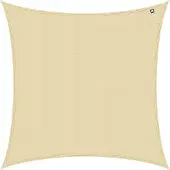 Kopu schaduwdoek vierkant 280 gram waterdoorlatend 4x4 m creme