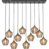 Light & Living Hanglamp 10L 120x25x29,5 cm ALVARO antiek brons