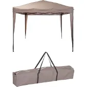 Merkloos Partytent vouwbaar 300xh250cm taupe taupe Metaal Partytent