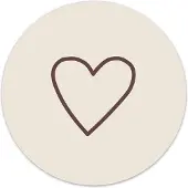 Label2X Muurcirkel hart beige