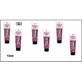 Thema party 6x Holografische chunky glitter gel Princess pink - Festival thema feest party fun