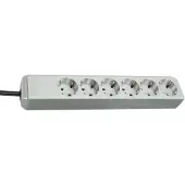 Brennenstuhl Eco-Line stekkerdoos met 6 contacten / grijs - 1,5 meter
