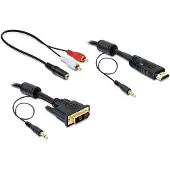 DeLOCK DVI - HDMI kabel - Met audio - 2 m -