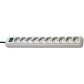 Brennenstuhl Eco-Line stekkerdoos met 10 contacten en schakelaar / grijs - 3 meter