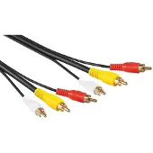 Generique CABLE RCA AUDIO VIDEO 3 RCA vers 3 RCA PLAQUé OR 15 m