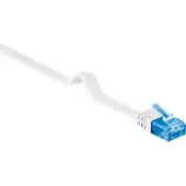 Pro Netwerkkabel | Cat6a U/UTP | 15 meter (100% koper, Plat, Wit)