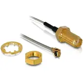 DeLOCK MHF I (v) - SMA (v) kabel - Micro Coax (1,13 mm) - 50 Ohm / grijs - 0,50 meter