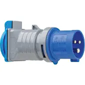 Brennenstuhl Camping stroom adapter CEE 3-pins m) - Schuko CEE 7/3 (v) / grijs