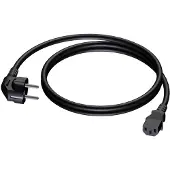 Procab CAB490 C13 (recht) - CEE 7/7 (haaks) stroomkabel - 3x 1,50mm / zwart - 1,5 meter