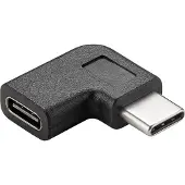 Goobay USB-C naar USB-C adapter - haaks naar links/rechts - USB3.0 - tot 20V/3A / zwart