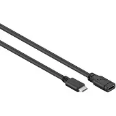 Goobay USB-C naar USB-C verlengkabel - USB3.0 - tot 20V/3A / zwart - 1 meter