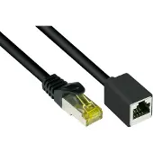 S-Impuls S/FTP CAT7 10 Gigabit netwerk verlengkabel / zwart - LSZH - 5 meter