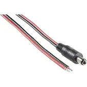 BKL DC plug (m) 5,5 x 2,5mm stroomkabel met open einde - max. 10A / zwart/rood - 2 meter