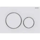 Geberit Bedieningsplaat Sigma 20 DF Met Glansverchroomde Designringen Mat Wit