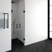 Brauer Void Nis Pendeldeur 70x200cm - Mat Zwart - Veiligheidsglas - Douche, Douchedeuren - 8720359360793