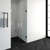 Brauer Void Nis Pendeldeur 90x200cm - Chroom - Veiligheidsglas - Douche, Douchedeuren - 8720359360830