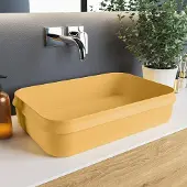 Mondiaz arvo waskom solid surface 55 cm kleur ocher /ocher