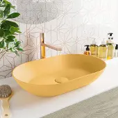 Mondiaz onni waskom solid surface 55 cm kleur ocher /ocher