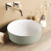 Mondiaz coss waskom solid surface 36 cm kleur army /talc
