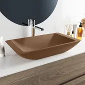 Mondiaz topi waskom solid surface 60 cm kleur rust /rust