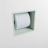 Mondiaz easy toiletrolhouder cube 160 solid surface 16x16 cm kleur greey. Geschikt voor op en inbouw.